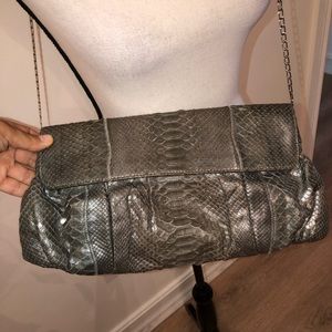 Carlos Falchi snake skin clutch